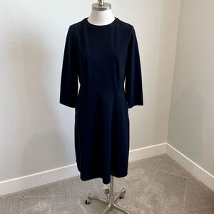 JAPAN TKY | Women's Navy Sheath Long Sleeve Dress Timeless Size S YUNIP428 EUC
